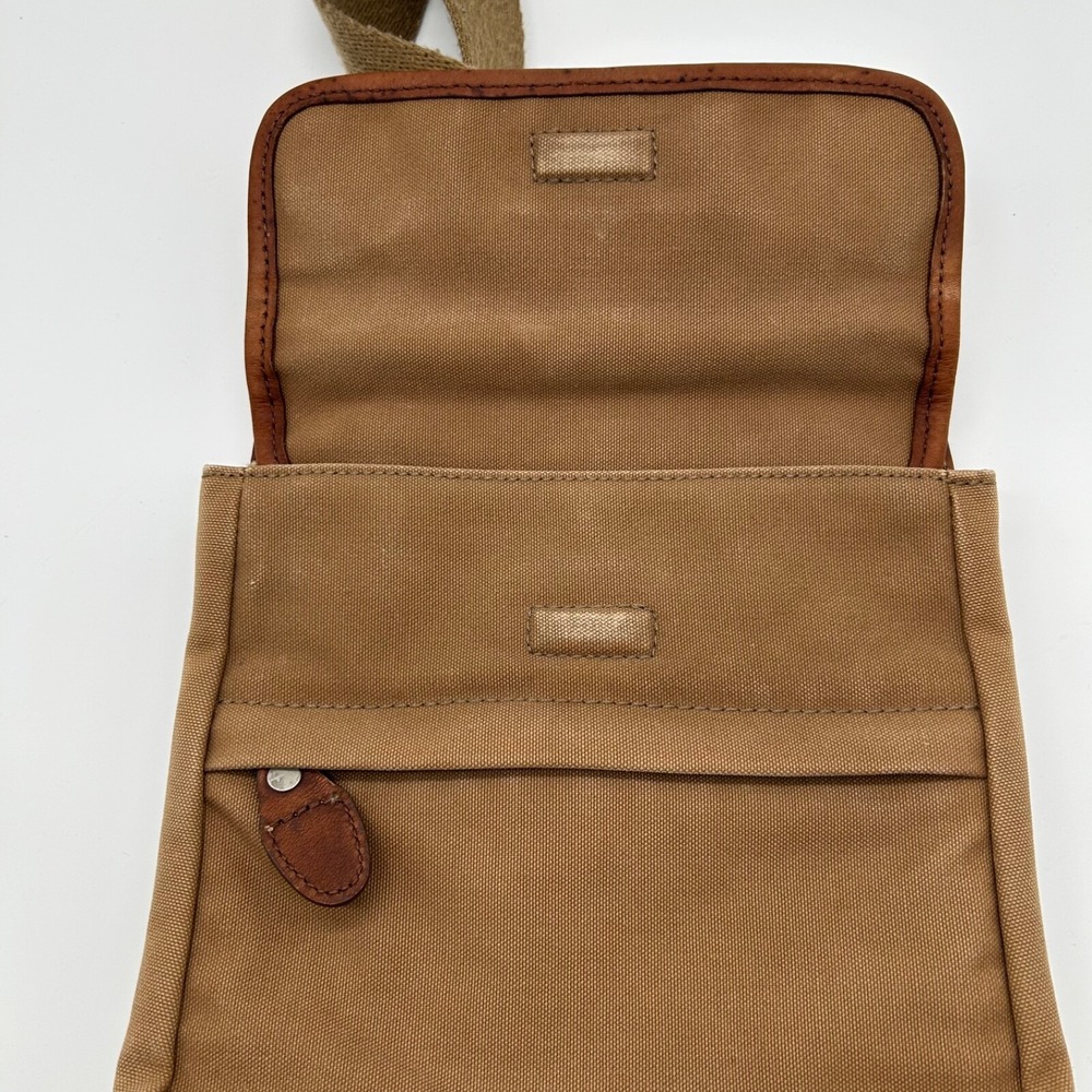 Fossil Original Premium Durable Canvas Crossbody Bag No. 54 Brown Leather Trim - Picture 5 of 13